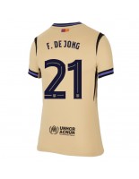 Ženske Nogometnih dresov Barcelona Frenkie de Jong #21 Gostujoči 2025-26 Kratki rokavi Ženske Nogometnih dresov Barcelona Frenkie de Jong #21 Gostujoči 2025-26 Kratki rokavi